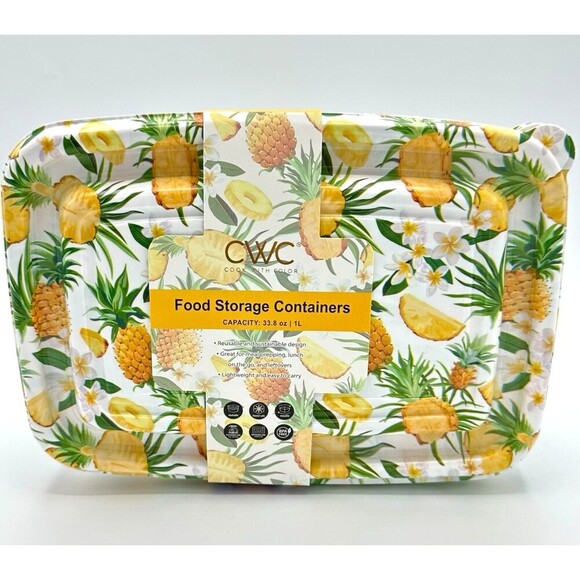 CWC 20-Piece PINEAPPLE Fruit Food Storage Containers - Picture 1 of 3